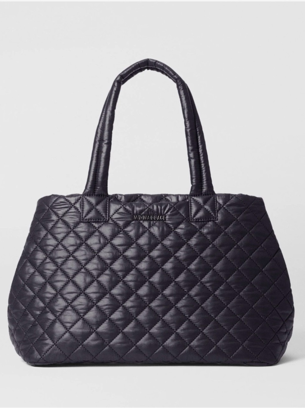 MZ WALLACE Medium Metro City Tote Quilted Crossbody Satchel - Black - Picture 3 of 10